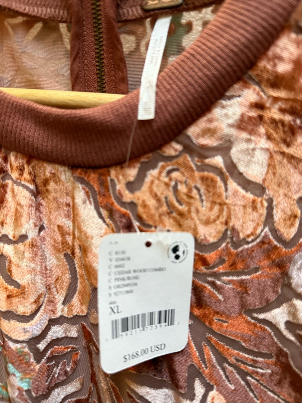 Free People Velvet Embroidered Tunic - Rose Taupe - Picture 3 of 5